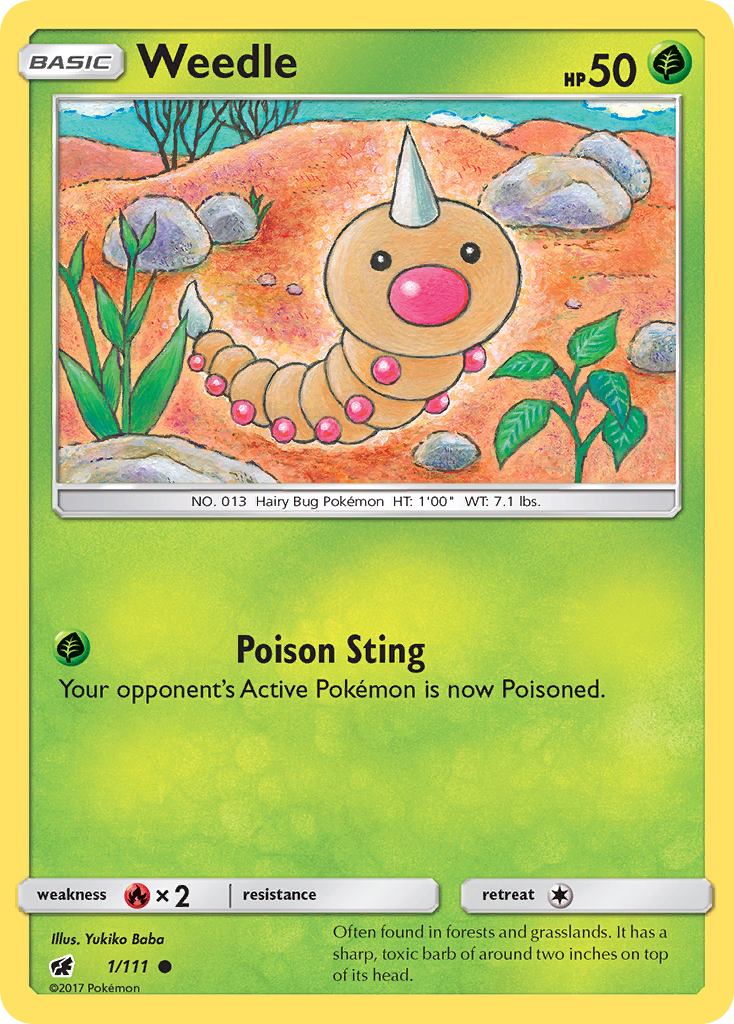 Weedle (1/111) [Sun & Moon: Crimson Invasion] | Odin's Place