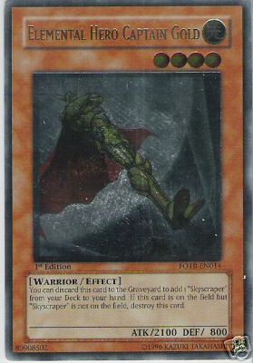 Elemental Hero Captain Gold [FOTB-EN014] Ultimate Rare | Odin's Place