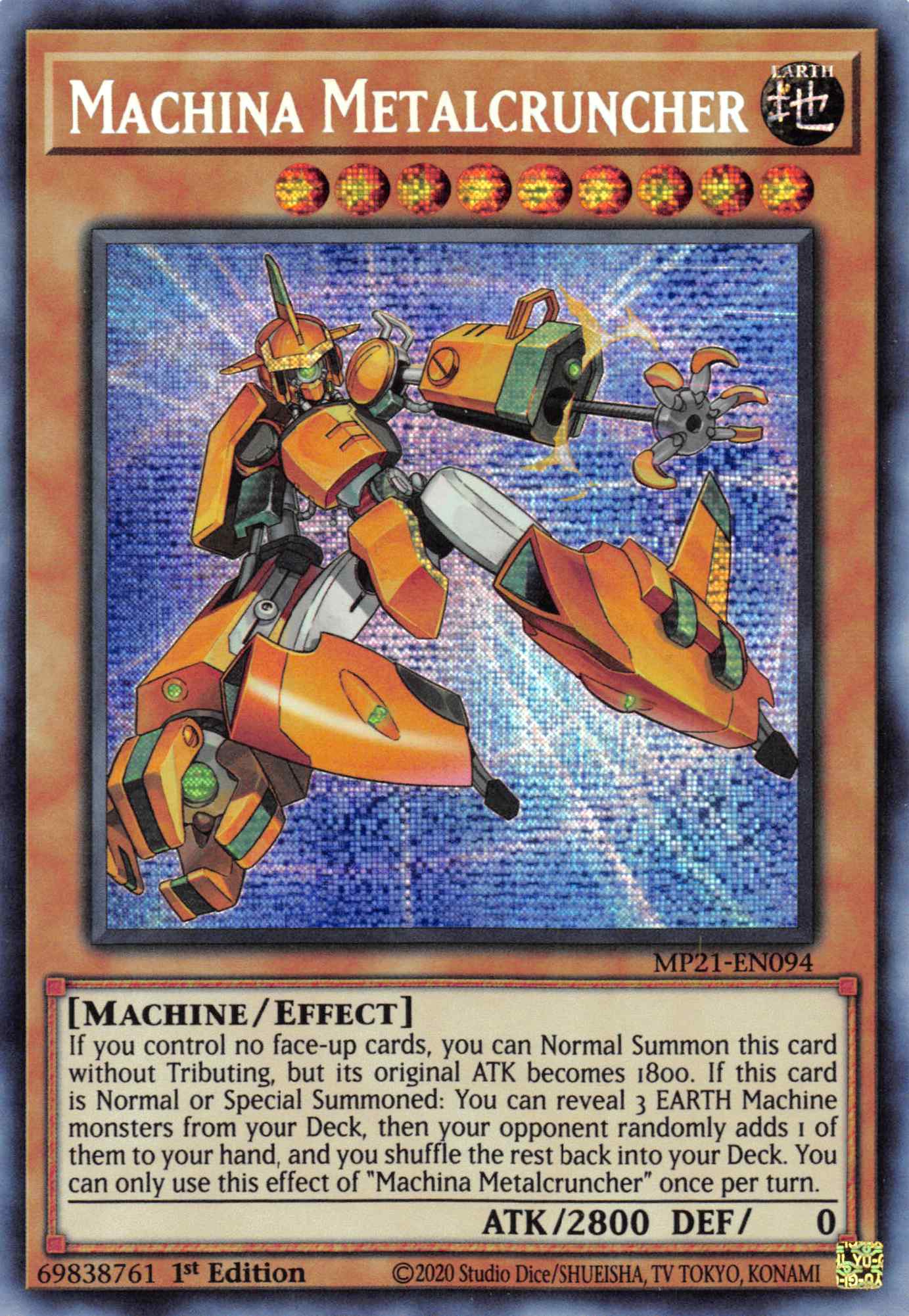 Machina Metalcruncher [MP21-EN094] Prismatic Secret Rare | Odin's Place