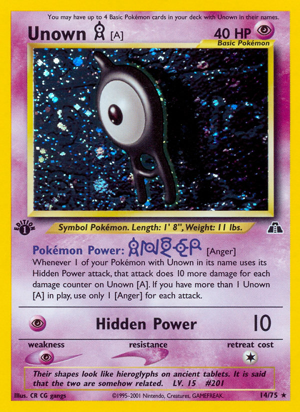 Unown [A] (14/75) [Neo Discovery 1st Edition] | Odin's Place
