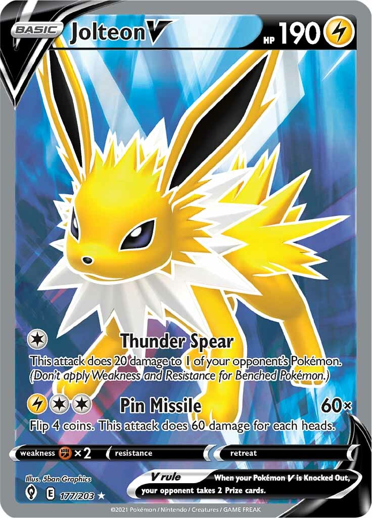 Jolteon V (177/203) [Sword & Shield: Evolving Skies] | Odin's Place