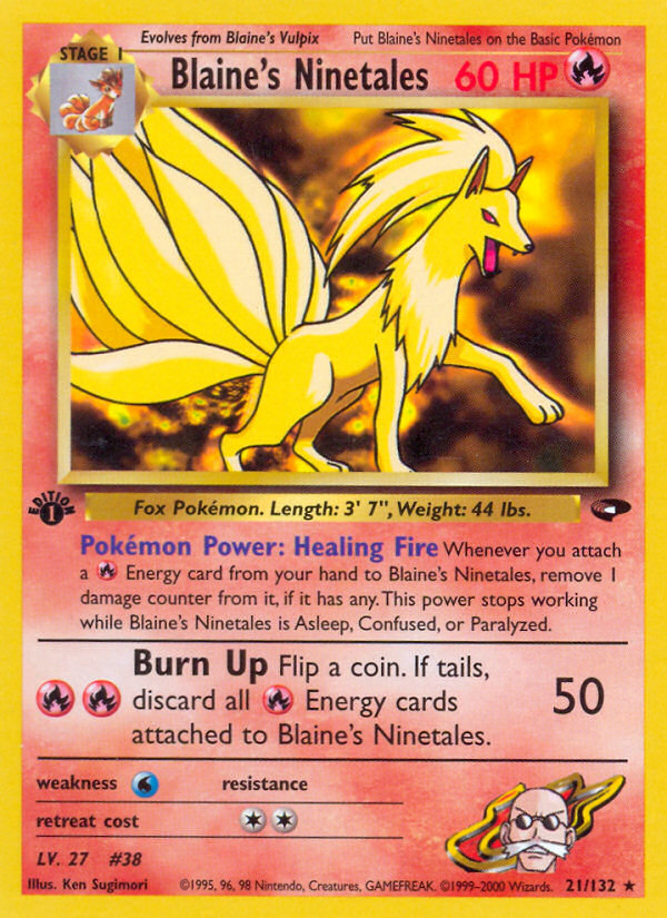 Blaine's Ninetales (21/132) [Gym Challenge 1st Edition] | Odin's Place