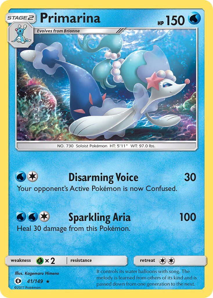 Primarina (41/149) (Theme Deck Exclusive) [Sun & Moon: Base Set] | Odin's Place