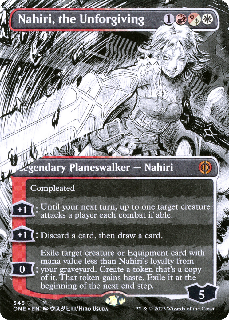 Nahiri, the Unforgiving (Borderless Manga) [Phyrexia: All Will Be One] | Odin's Place