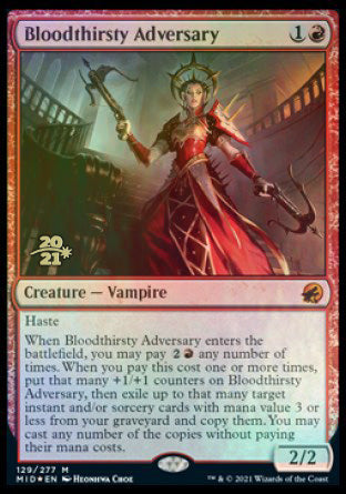 Bloodthirsty Adversary [Innistrad: Midnight Hunt Prerelease Promos] | Odin's Place