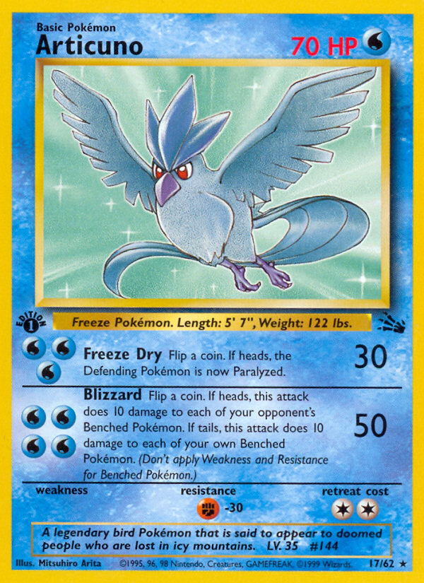 Articuno (17/62) [Fossil 1st Edition] | Odin's Place