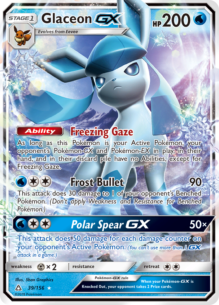 Glaceon GX (39/156) [Sun & Moon: Ultra Prism] | Odin's Place