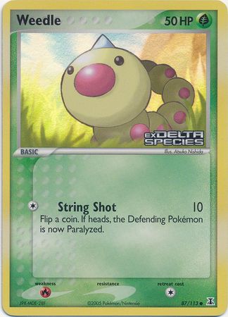 Weedle (87/113) (Stamped) [EX: Delta Species] | Odin's Place