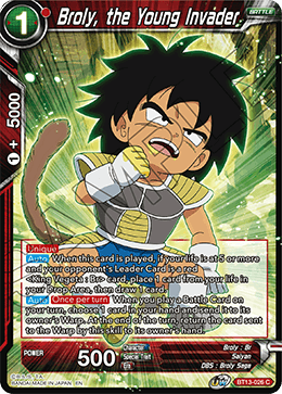 Broly, the Young Invader (Common) (BT13-026) [Supreme Rivalry] | Odin's Place