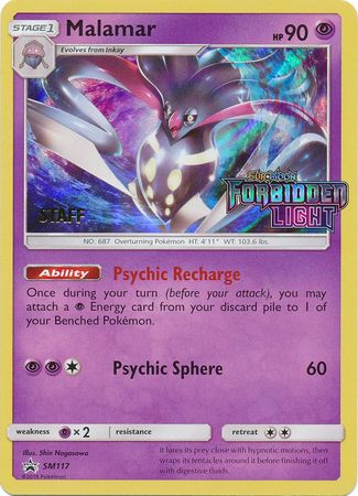 Malamar (SM117) (Staff Prerelease Promo) [Sun & Moon: Black Star Promos] | Odin's Place