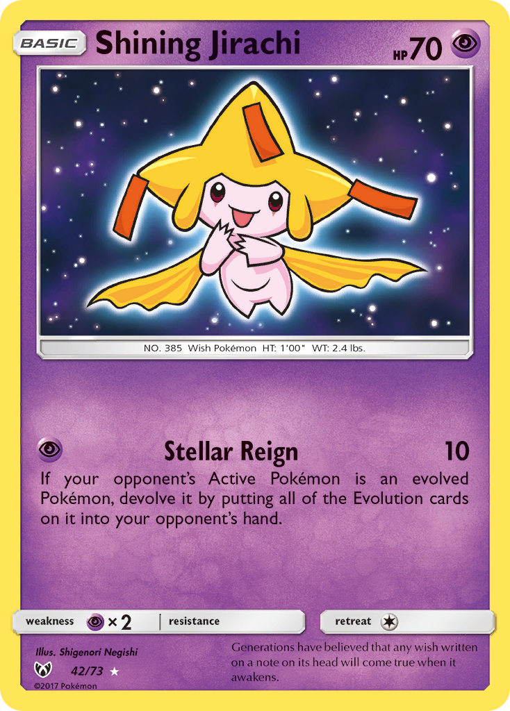 Shining Jirachi (42/73) [Sun & Moon: Shining Legends] | Odin's Place