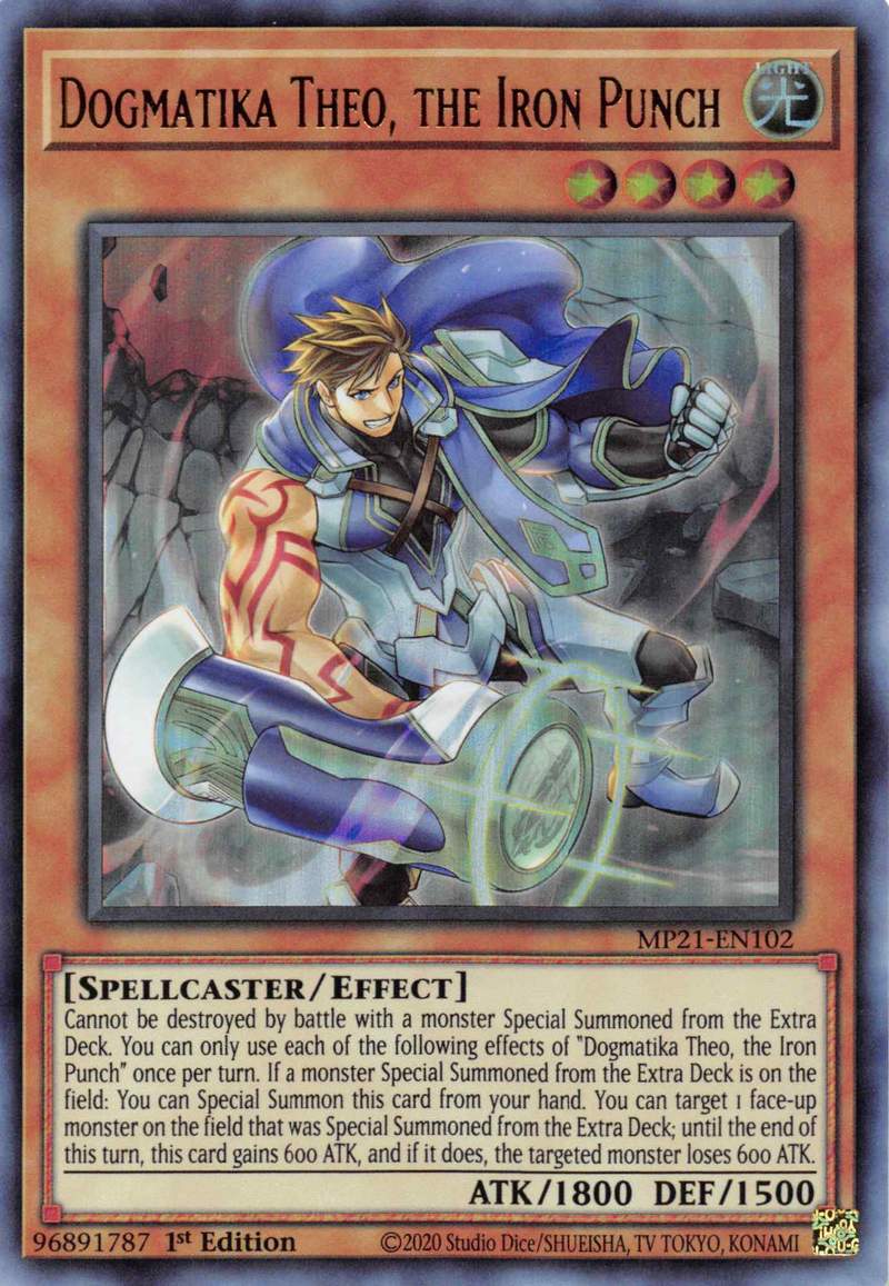 Dogmatika Theo, the Iron Punch [MP21-EN102] Ultra Rare | Odin's Place
