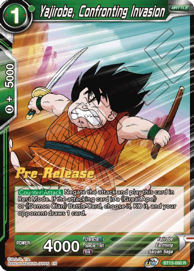 Yajirobe, Confronting Invasion (BT15-080) [Saiyan Showdown Prerelease Promos] | Odin's Place