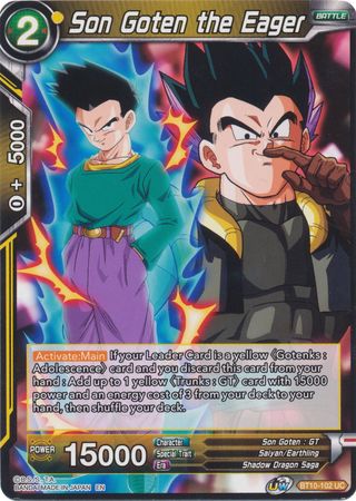 Son Goten the Eager (BT10-102) [Rise of the Unison Warrior] | Odin's Place