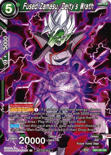 Fused Zamasu, Deity's Wrath (DB1-057) [Tournament Promotion Cards] | Odin's Place