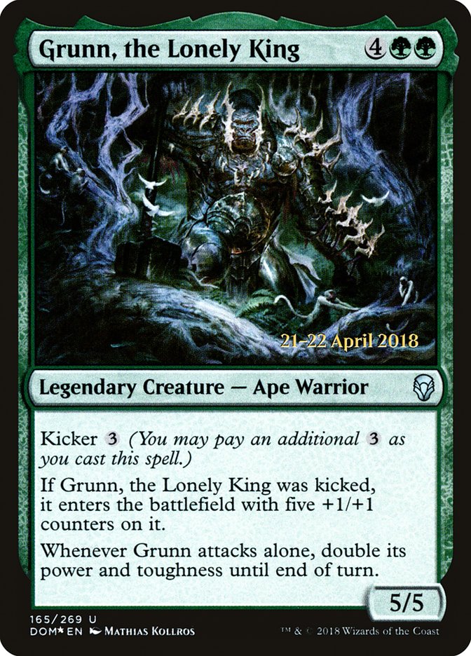 Grunn, the Lonely King (165) [Dominaria Prerelease Promos] | Odin's Place