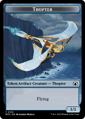 Thopter // Gold Double-Sided Token [March of the Machine Commander Tokens] | Odin's Place