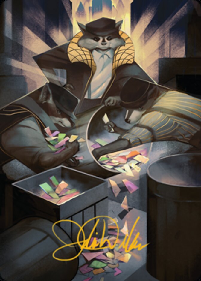 Masked Bandits Art Card (Gold-Stamped Signature) [Streets of New Capenna Art Series] | Odin's Place