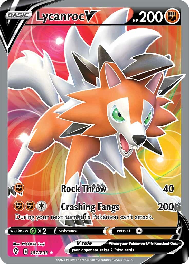 Lycanroc V (187/203) [Sword & Shield: Evolving Skies] | Odin's Place