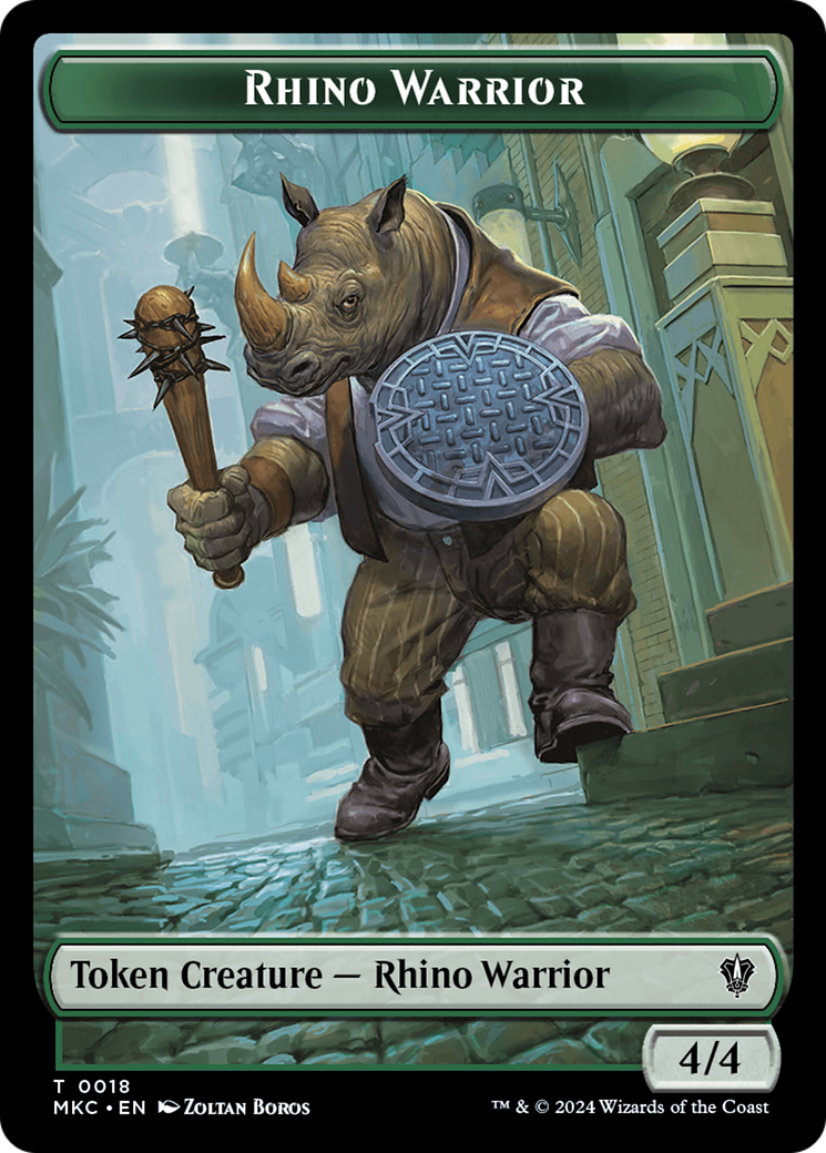 Thopter // Rhino Warrior Double-Sided Token [Murders at Karlov Manor Commander Tokens] | Odin's Place