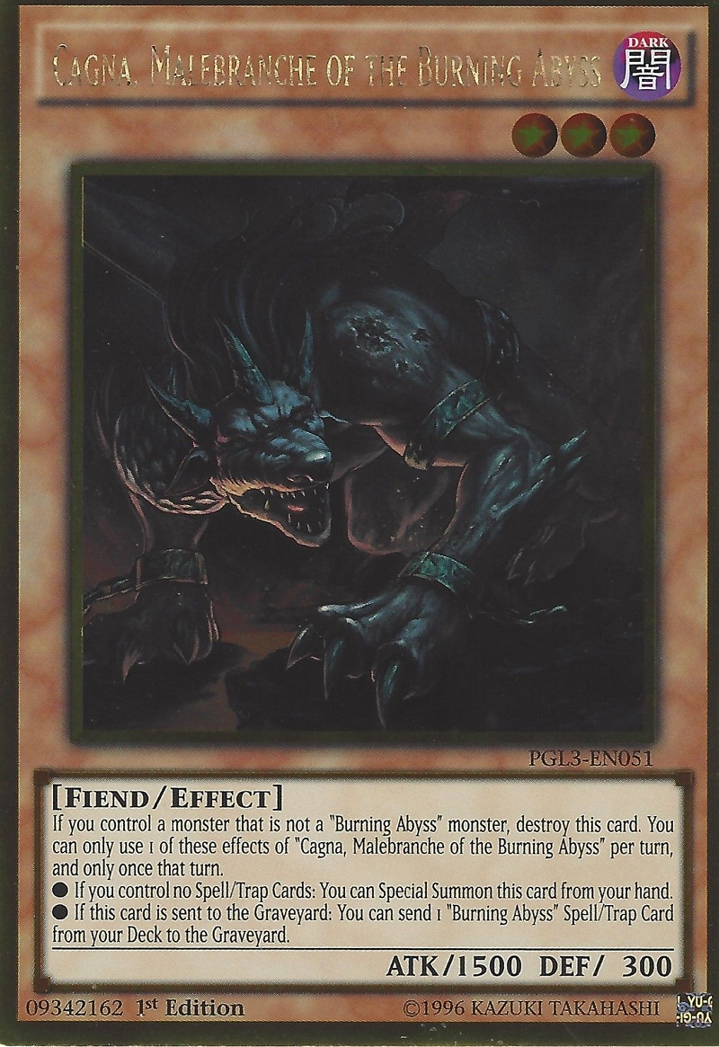 Cagna, Malebranche of the Burning Abyss [PGL3-EN051] Gold Rare | Odin's Place
