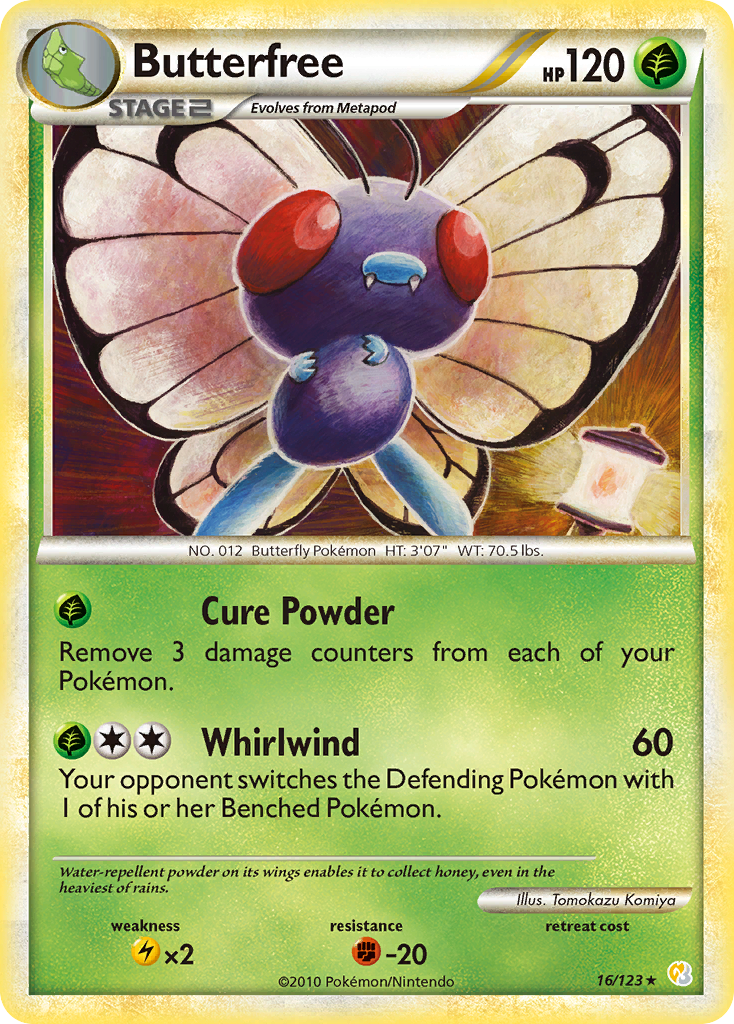 Butterfree (16/123) [HeartGold & SoulSilver: Base Set] | Odin's Place