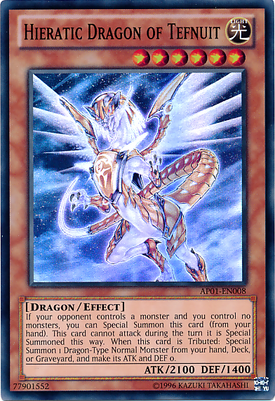Hieratic Dragon of Tefnuit [AP01-EN008] Super Rare | Odin's Place