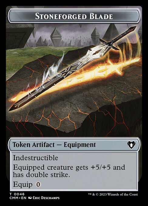 Eldrazi Scion // Stoneforged Blade Double-Sided Token [Commander Masters Tokens] | Odin's Place