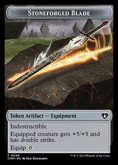 Spirit (0039) // Stoneforged Blade Double-Sided Token [Commander Masters Tokens] | Odin's Place
