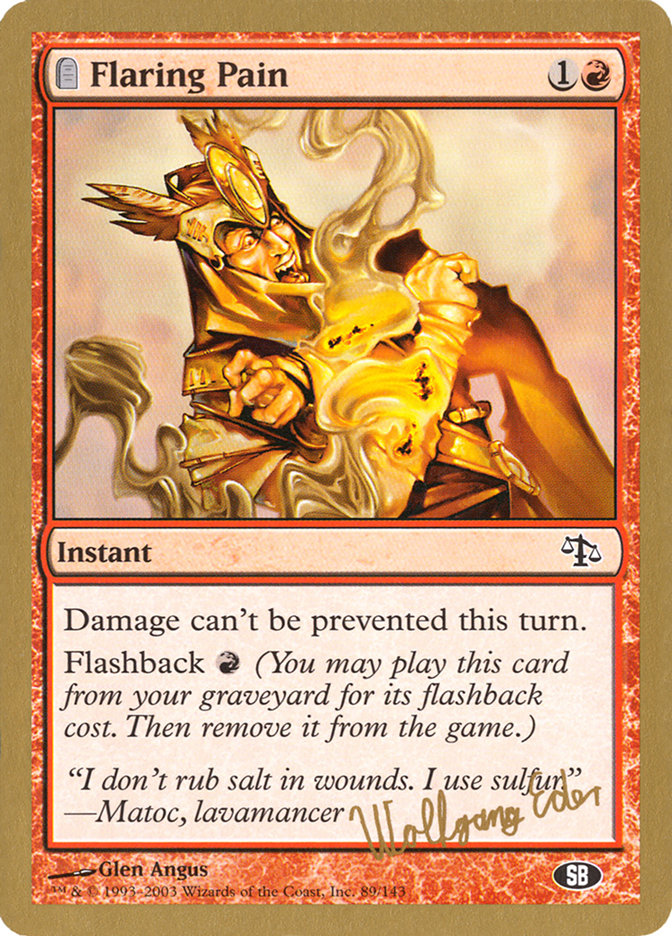 Flaring Pain (Wolfgang Eder) (SB) [World Championship Decks 2003] | Odin's Place