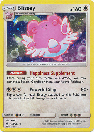 Blissey (153/214) (Cosmos Holo) [Sun & Moon: Lost Thunder] | Odin's Place