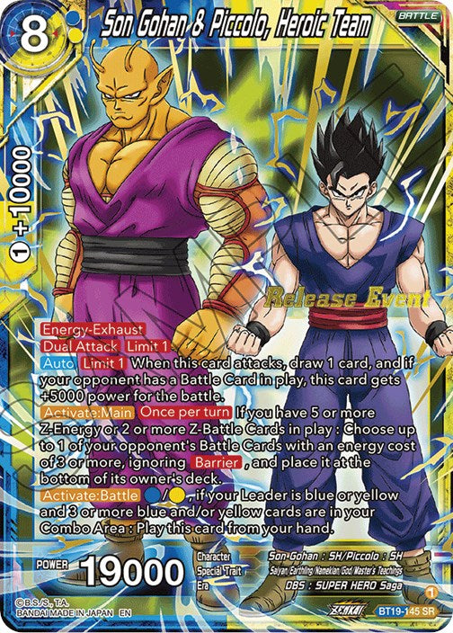 Son Gohan & Piccolo, Heroic Team (Fighter's Ambition Holiday Pack) (BT19-145) [Tournament Promotion Cards] | Odin's Place