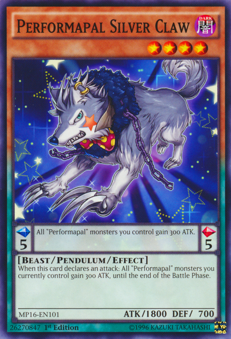 Performapal Silver Claw [MP16-EN101] Common | Odin's Place