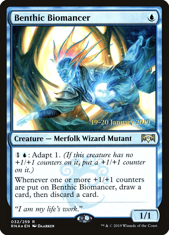 Benthic Biomancer (32) [Ravnica Allegiance Prerelease Promos] | Odin's Place