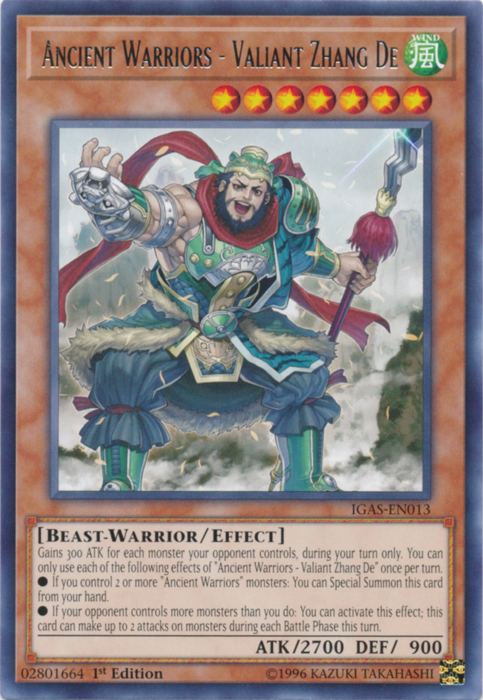 Ancient Warriors - Valiant Zhang De [IGAS-EN013] Rare | Odin's Place
