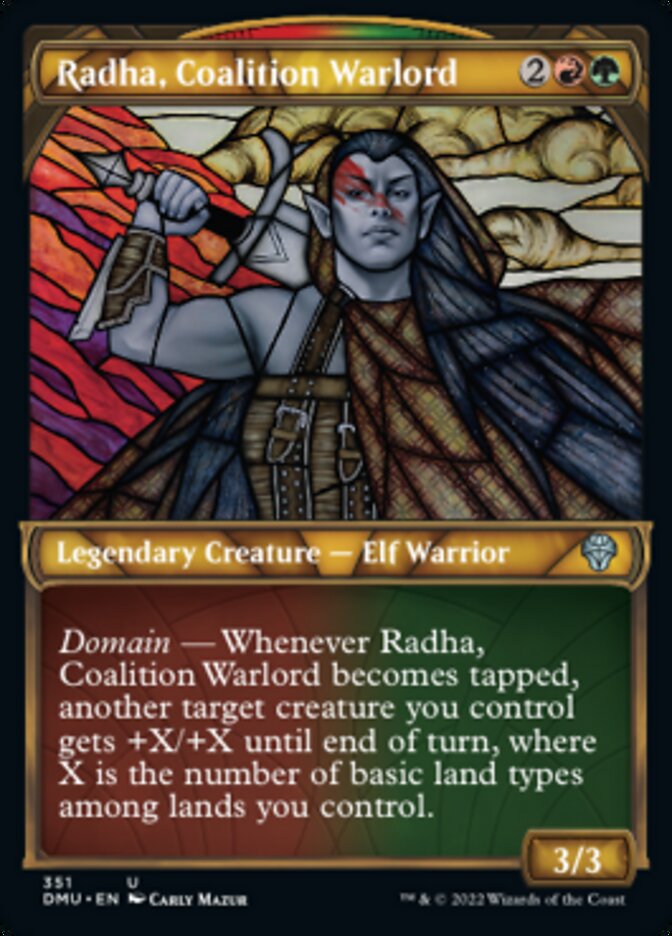 Radha, Coalition Warlord (Showcase Textured) [Dominaria United] | Odin's Place