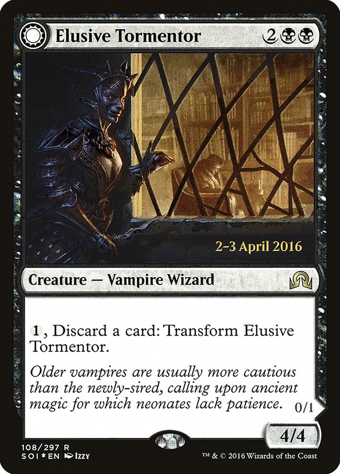 Elusive Tormentor // Insidious Mist [Shadows over Innistrad Prerelease Promos] | Odin's Place