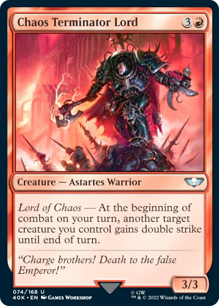 Chaos Terminator Lord (Surge Foil) [Warhammer 40,000] | Odin's Place