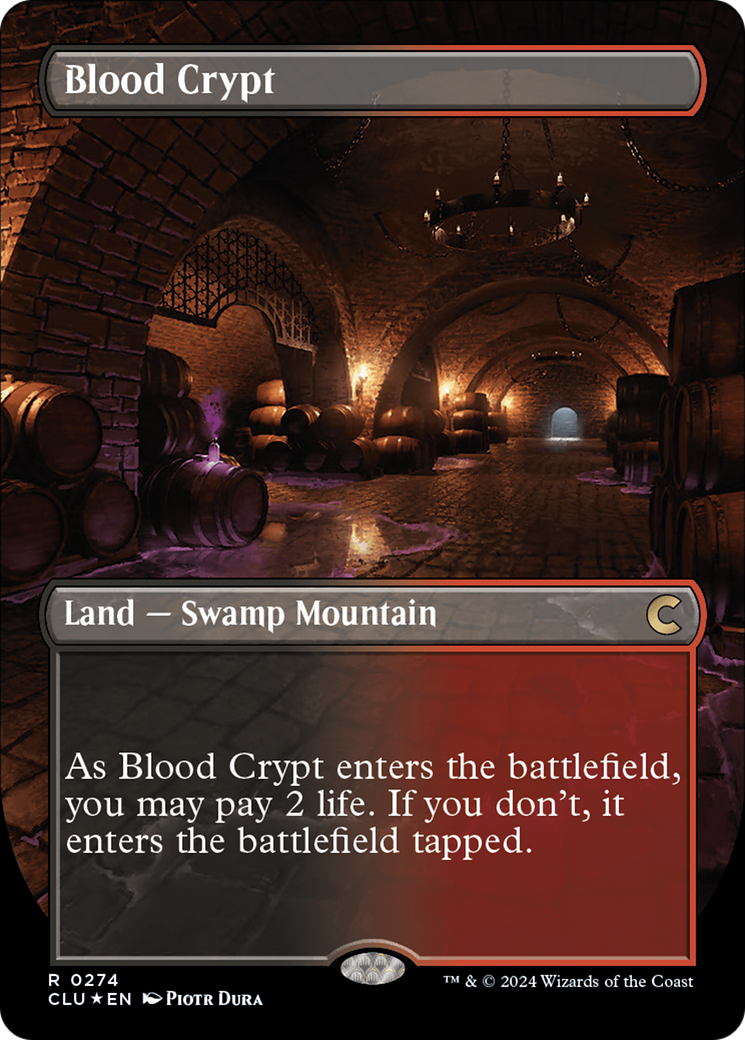 Blood Crypt (Borderless) [Ravnica: Clue Edition] | Odin's Place