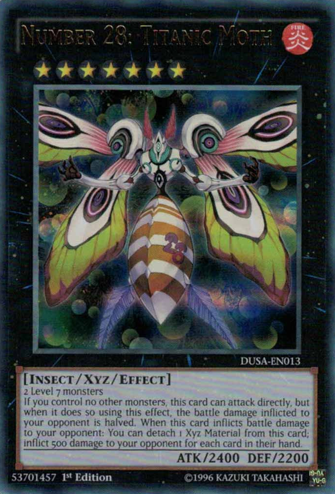 Number 28: Titanic Moth [DUSA-EN013] Ultra Rare | Odin's Place