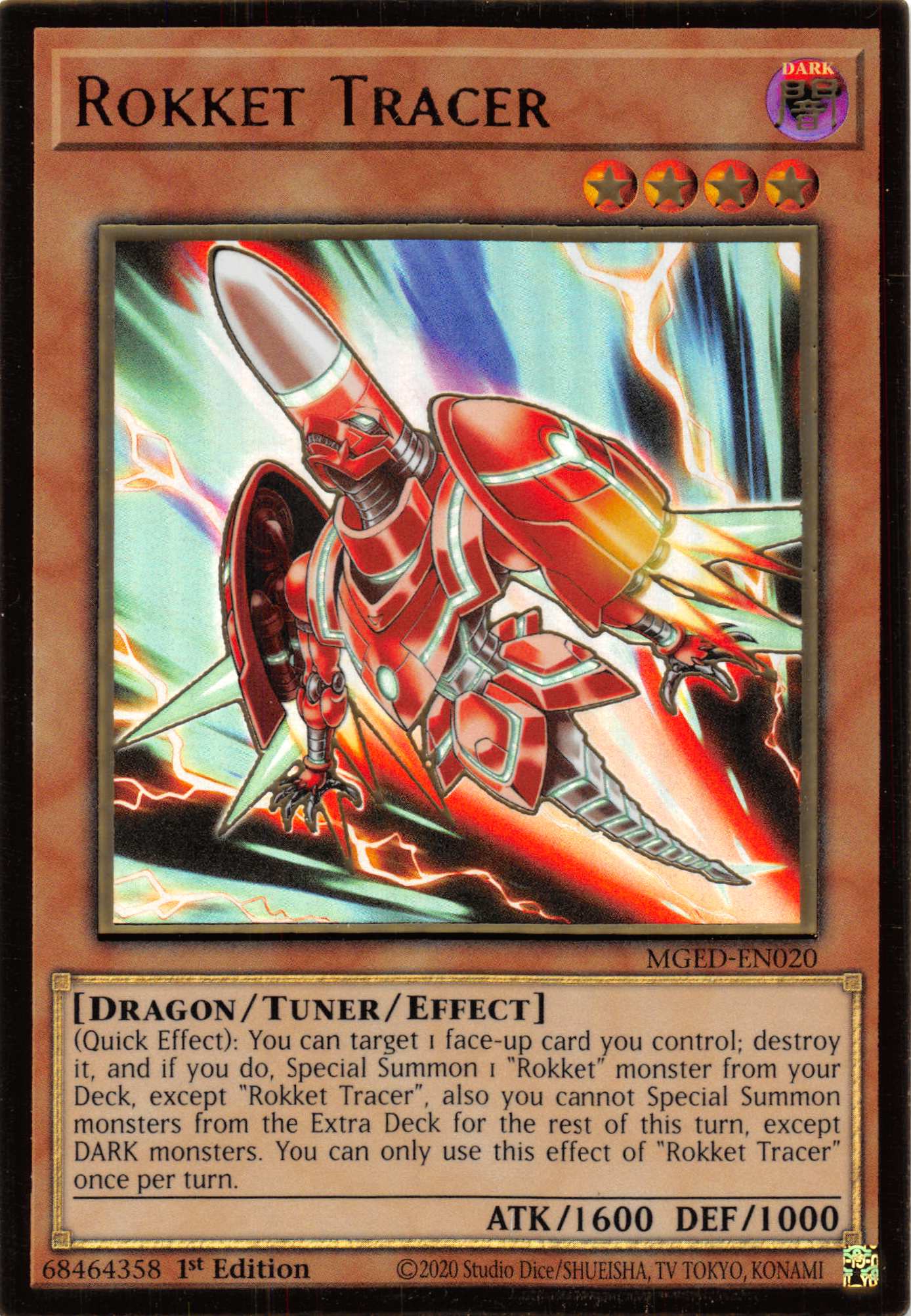 Rokket Tracer [MGED-EN020] Gold Rare | Odin's Place