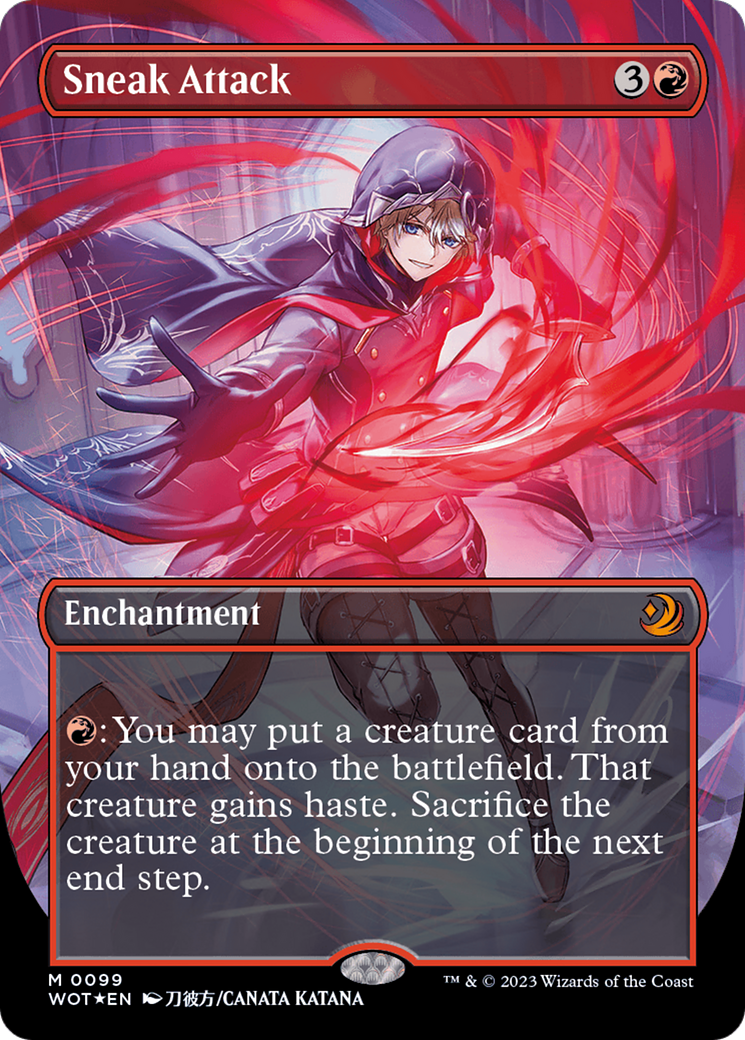 Sneak Attack (Anime Borderless) (Confetti Foil) [Wilds of Eldraine: Enchanting Tales] | Odin's Place