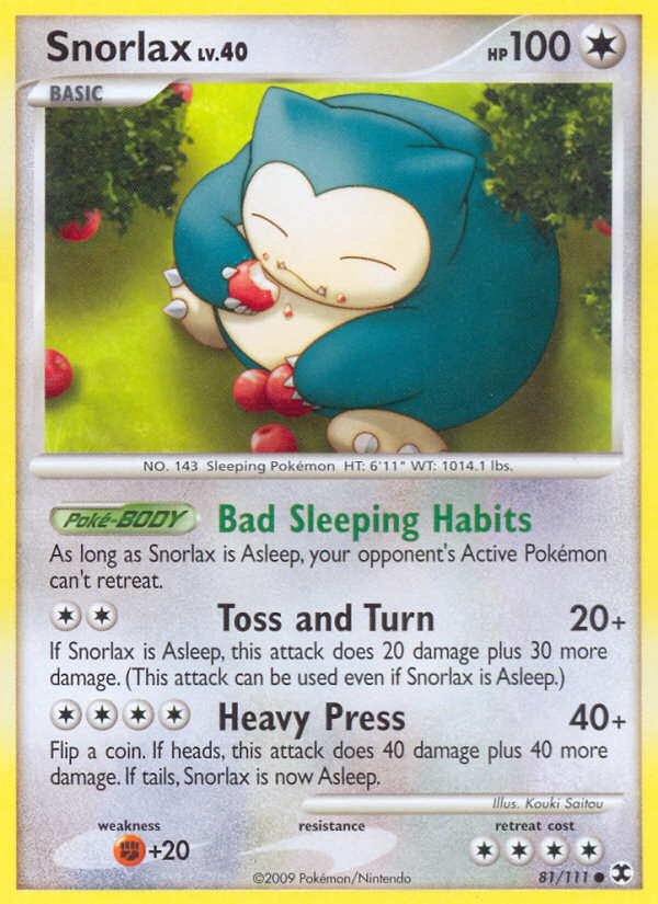Snorlax (81/111) [Platinum: Rising Rivals] | Odin's Place