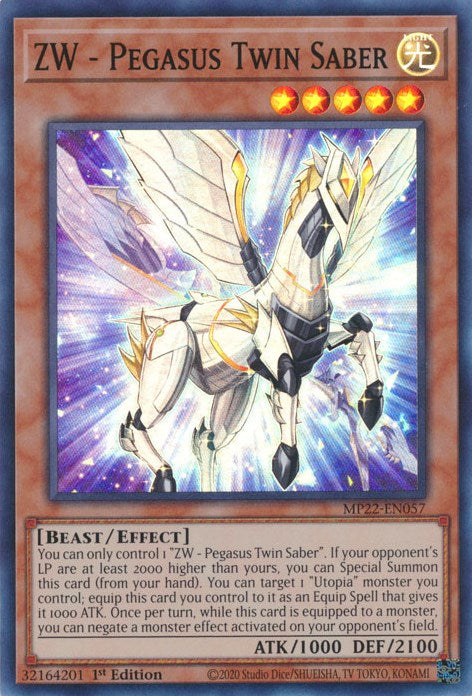 ZW - Pegasus Twin Saber [MP22-EN057] Super Rare | Odin's Place