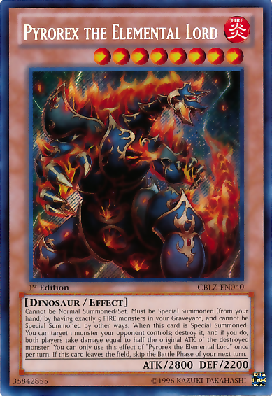 Pyrorex the Elemental Lord [CBLZ-EN040] Secret Rare | Odin's Place