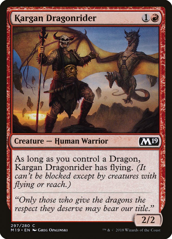 Kargan Dragonrider (297) [Core Set 2019] | Odin's Place
