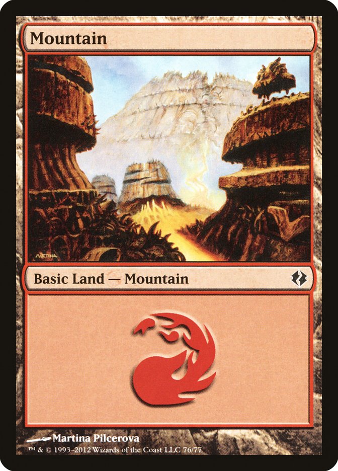 Mountain (76) [Duel Decks: Venser vs. Koth] | Odin's Place
