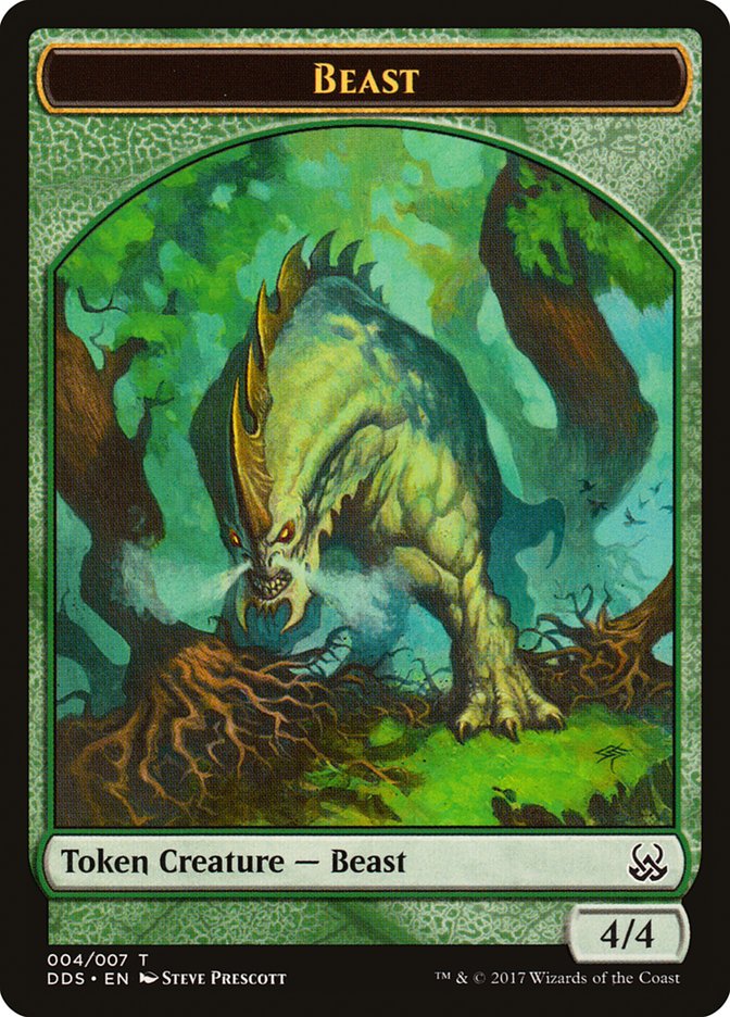 Beast Token (4) [Duel Decks: Mind vs. Might Tokens] | Odin's Place