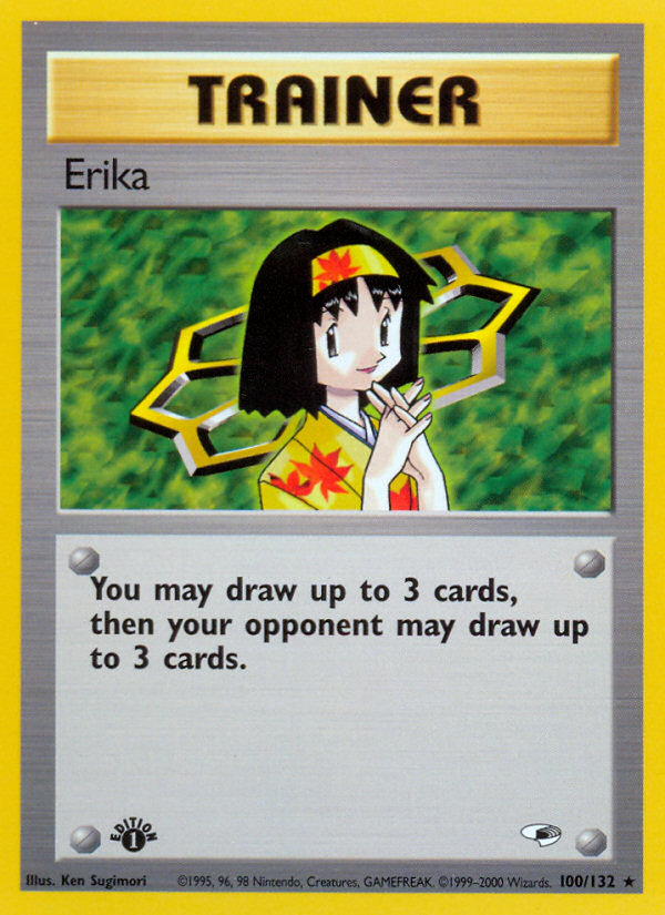 Erika (100/132) [Gym Heroes 1st Edition] | Odin's Place