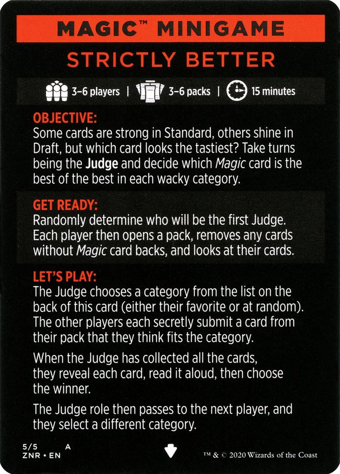 Strictly Better (Magic Minigame) [Zendikar Rising Minigame] | Odin's Place